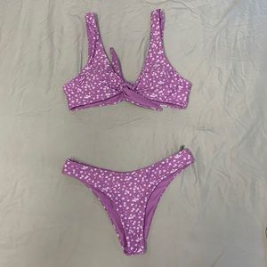 Purple bikini.